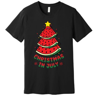 Christmas In July Watermelon Tree Summer Premium T-Shirt