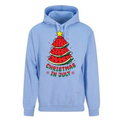 Christmas In July Watermelon Tree Summer Unisex Surf Hoodie