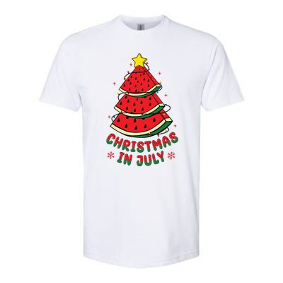 Christmas In July Watermelon Tree Summer Softstyle CVC T-Shirt