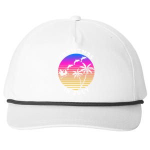 Christmas In July Xmas Dolphins Santa Carriage Beach Party Gift Snapback Five-Panel Rope Hat