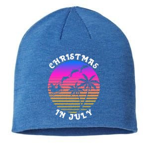 Christmas In July Xmas Dolphins Santa Carriage Beach Party Gift Sustainable Beanie