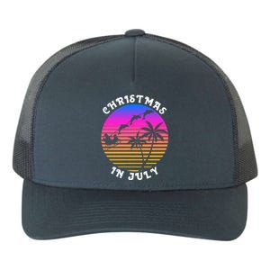 Christmas In July Xmas Dolphins Santa Carriage Beach Party Gift Yupoong Adult 5-Panel Trucker Hat