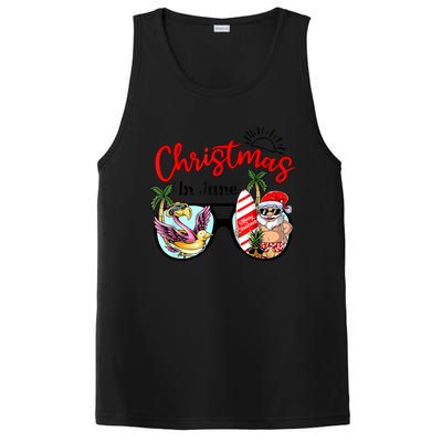 Christmas In June Sunglasses Santa Flamingo Summer Vacation PosiCharge Competitor Tank