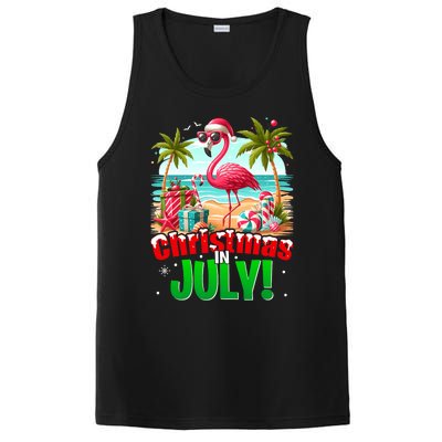 Christmas In July Flamingo Beach Summer Hawaii PosiCharge Competitor Tank