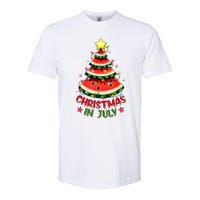 Christmas In July Shirts Women Watermelon Xmas Tree Softstyle CVC T-Shirt