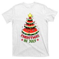 Christmas In July Shirts Women Watermelon Xmas Tree T-Shirt