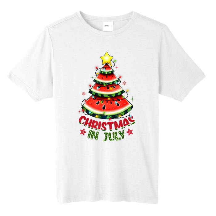 Christmas In July Shirts Women Watermelon Xmas Tree Tall Fusion ChromaSoft Performance T-Shirt