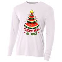 Christmas In July Shirts Women Watermelon Xmas Tree Cooling Performance Long Sleeve Crew