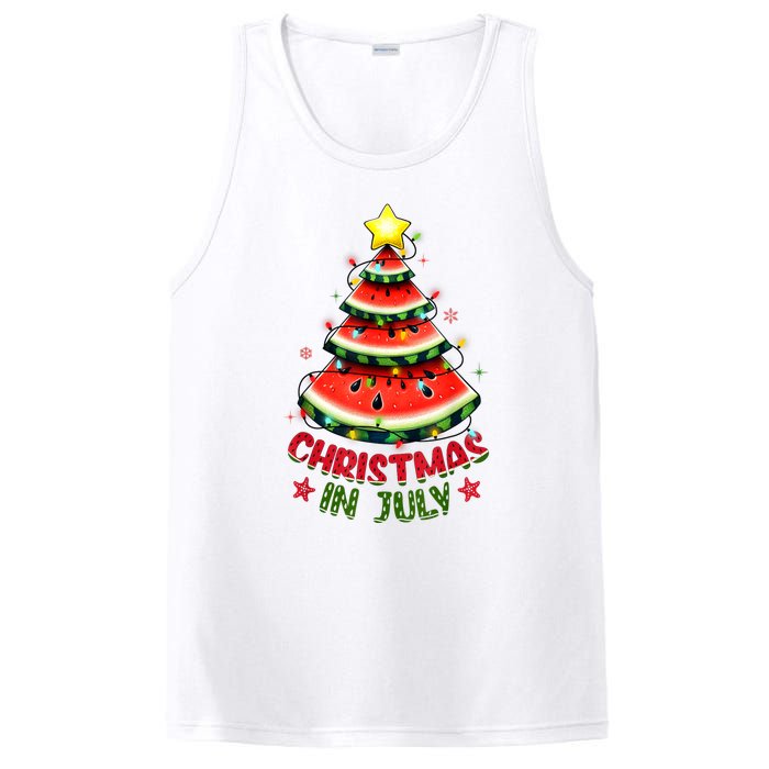 Christmas In July Shirts Women Watermelon Xmas Tree PosiCharge Competitor Tank