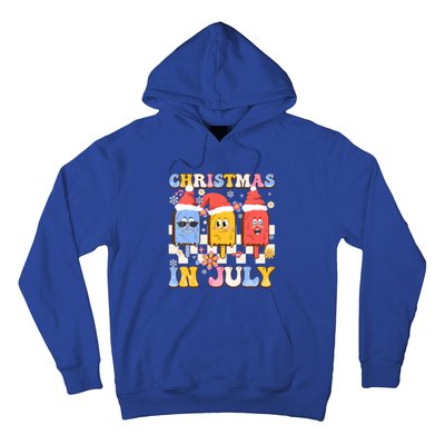 Christmas In July Ice Pops Santa Hat Summer Cool Gift Hoodie