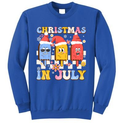 Christmas In July Ice Pops Santa Hat Summer Cool Gift Sweatshirt