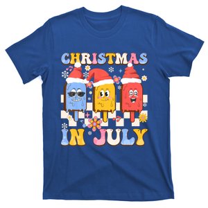 Christmas In July Ice Pops Santa Hat Summer Cool Gift T-Shirt