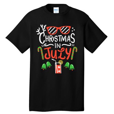 Christmas In July Summer Beach Vacation Tall T-Shirt