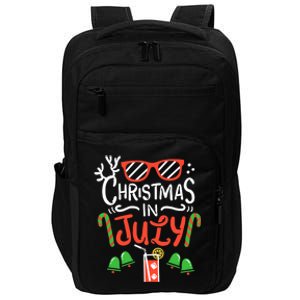 Christmas In July Summer Beach Vacation Impact Tech Backpack