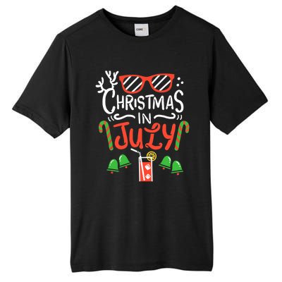 Christmas In July Summer Beach Vacation Tall Fusion ChromaSoft Performance T-Shirt