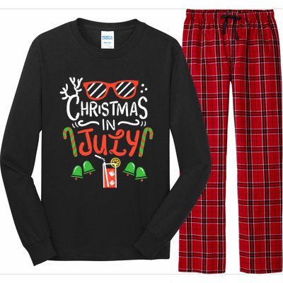 Christmas In July Summer Beach Vacation Long Sleeve Pajama Set