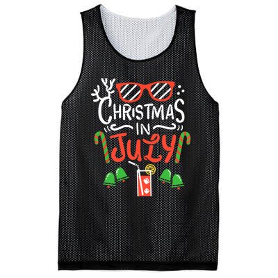 Christmas In July Summer Beach Vacation Mesh Reversible Basketball Jersey Tank