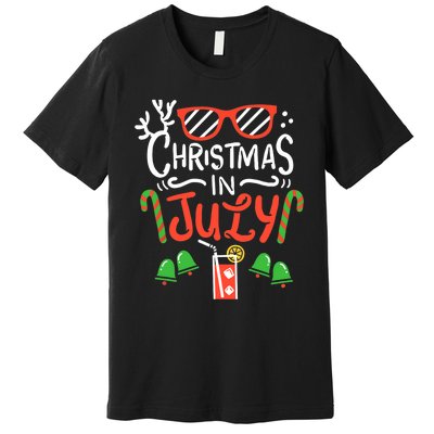 Christmas In July Summer Beach Vacation Premium T-Shirt