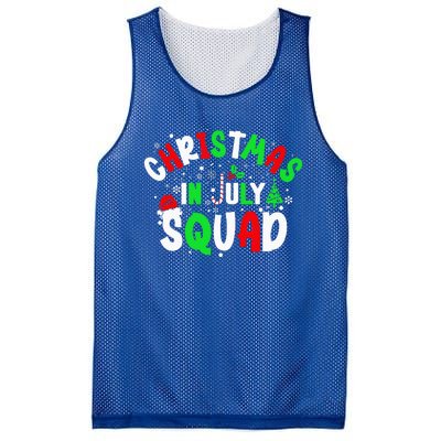 Christmas In July Squad Funny Christma Summer Mesh Reversible Basketball Jersey Tank