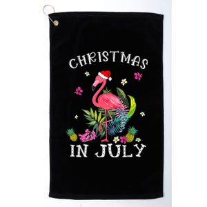 Christmas In July S For Wo Pink Flamingo Platinum Collection Golf Towel