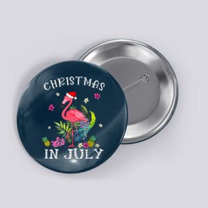 Christmas In July S For Wo Pink Flamingo Button