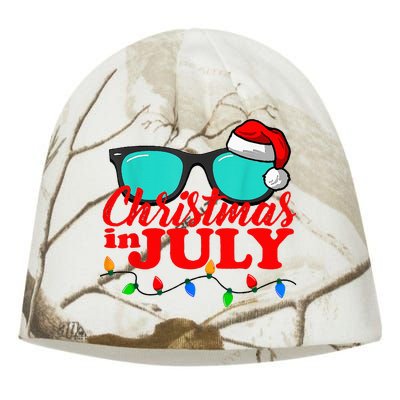 Christmas In July Santa Hat Sunglasses Summer Celebration Kati - Camo Knit Beanie