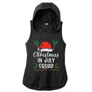 Christmas In July Squad Funny Summer Xmas Ladies PosiCharge Tri-Blend Wicking Draft Hoodie Tank