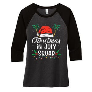 Christmas In July Squad Funny Summer Xmas Women's Tri-Blend 3/4-Sleeve Raglan Shirt