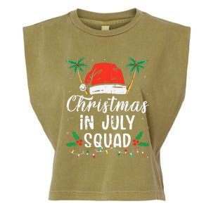 Christmas In July Squad Funny Summer Xmas Garment-Dyed Women's Muscle Tee