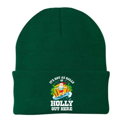 Christmas In July ItS Hot Out Here Beach Summer Santa Knit Cap Winter Beanie