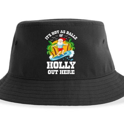 Christmas In July ItS Hot Out Here Beach Summer Santa Sustainable Bucket Hat