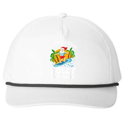 Christmas In July ItS Hot Out Here Beach Summer Santa Snapback Five-Panel Rope Hat