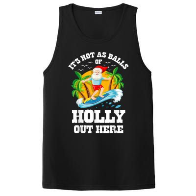 Christmas In July ItS Hot Out Here Beach Summer Santa PosiCharge Competitor Tank