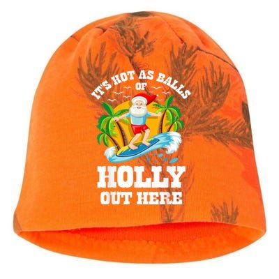 Christmas In July ItS Hot Out Here Beach Summer Santa Kati - Camo Knit Beanie