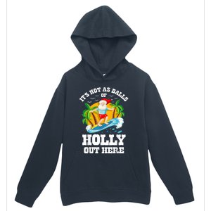 Christmas In July ItS Hot Out Here Beach Summer Santa Urban Pullover Hoodie