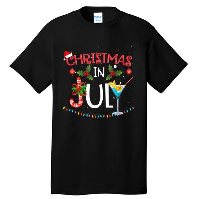 Christmas In July Summer Beach Vacation Tall T-Shirt