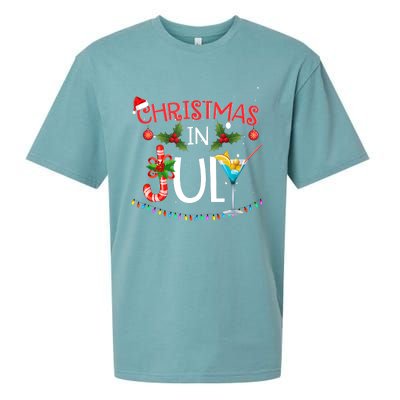 Christmas In July Summer Beach Vacation Sueded Cloud Jersey T-Shirt