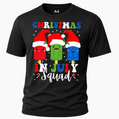 Christmas In July Squad Santa Hats Popsicles Xmas Vibes Performance Shirt