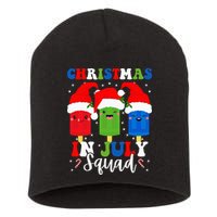 Christmas In July Squad Santa Hats Popsicles Xmas Vibes Short Acrylic Beanie
