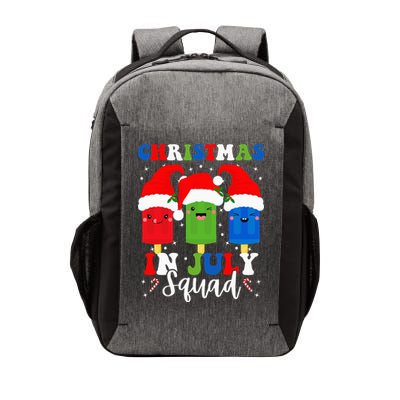 Christmas In July Squad Santa Hats Popsicles Xmas Vibes Vector Backpack