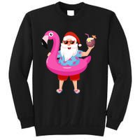 Christmas In July Santa Hawaii Sunglasses Flamingo Gifts Sweatshirt