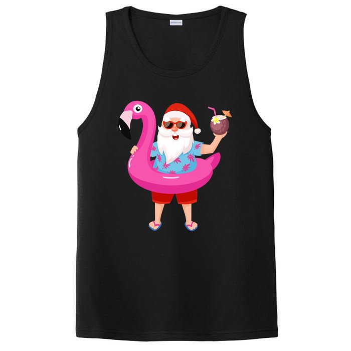 Christmas In July Santa Hawaii Sunglasses Flamingo Gifts PosiCharge Competitor Tank