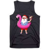 Christmas In July Santa Hawaii Sunglasses Flamingo Gifts Tank Top