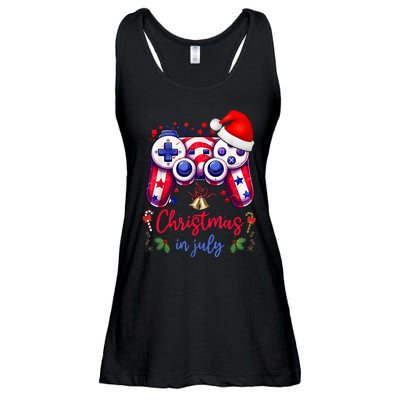 Christmas In July Funny Game Controller Lovers Men Women Ladies Essential Flowy Tank