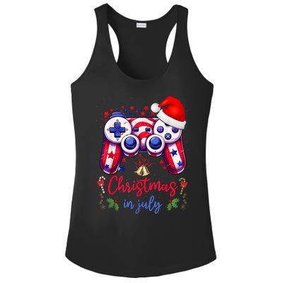 Christmas In July Funny Game Controller Lovers Men Women Ladies PosiCharge Competitor Racerback Tank