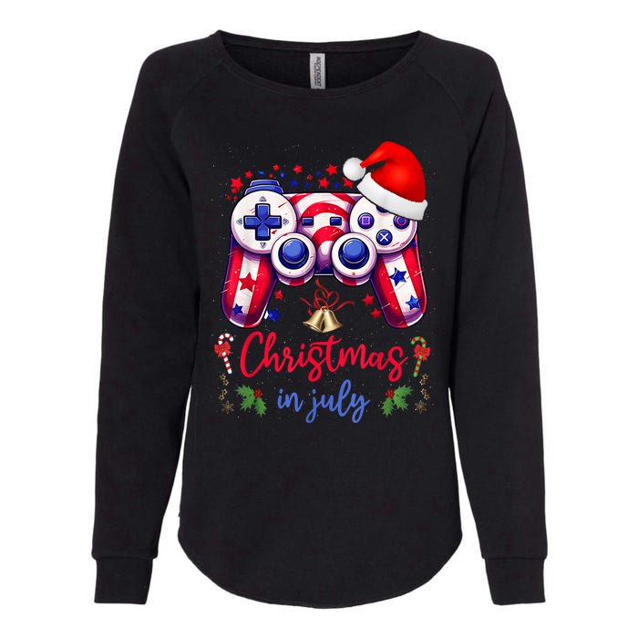 Christmas In July Funny Game Controller Lovers Men Women Womens California Wash Sweatshirt