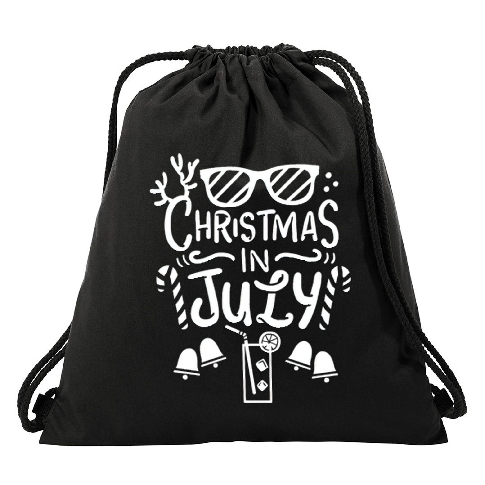 Christmas In July Apron Drawstring Bag