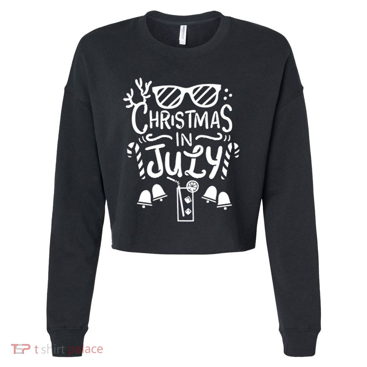 Christmas In July Apron Cropped Pullover Crew