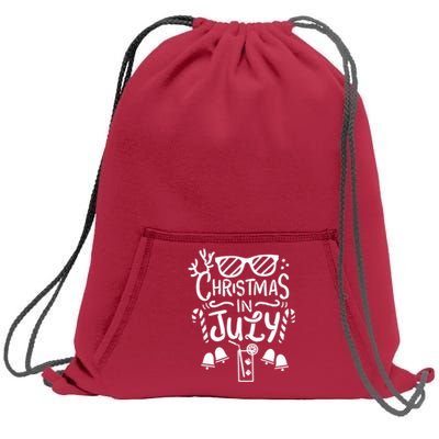 Christmas In July Apron Sweatshirt Cinch Pack Bag