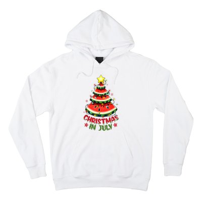 Christmas In July Watermelon Xmas Tree Hoodie